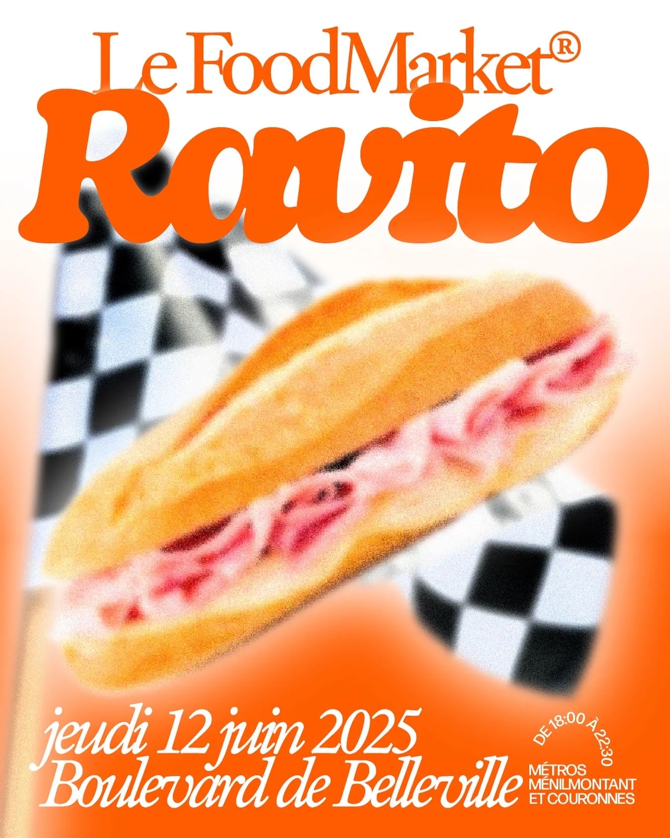 Affiche FoodMarket Rovito, 12 juin 2025, Paris.